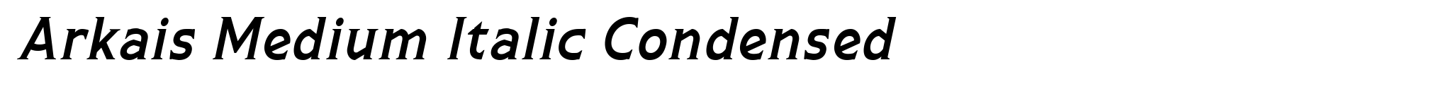 Arkais Medium Italic Condensed image